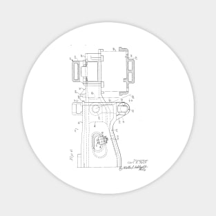 Dampened Lateral Motion Freight Car Truck Bolster Vintage Patent Hand Drawing Magnet